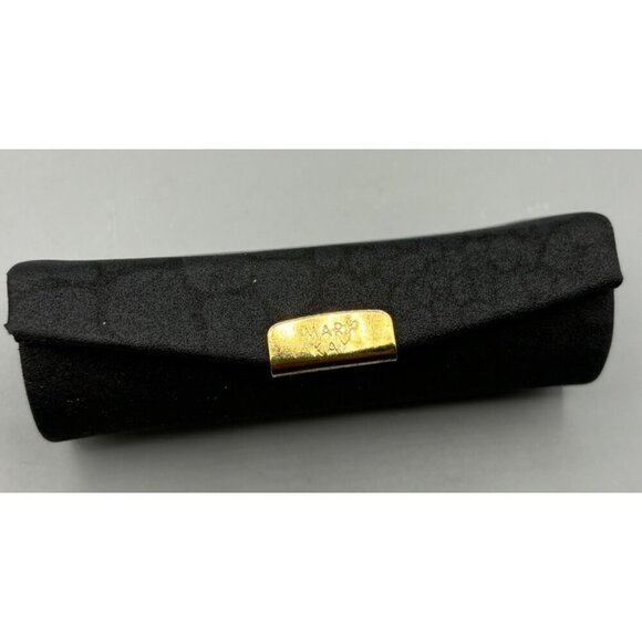 Vtg Mary Kay Lipstick Case Black Hard Mirror Snap - Picture 1 of 4